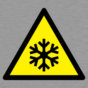 W010 Warning: Low temperature/freezing conditions